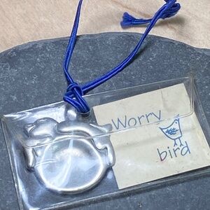 Pewter Worry Bird vintage